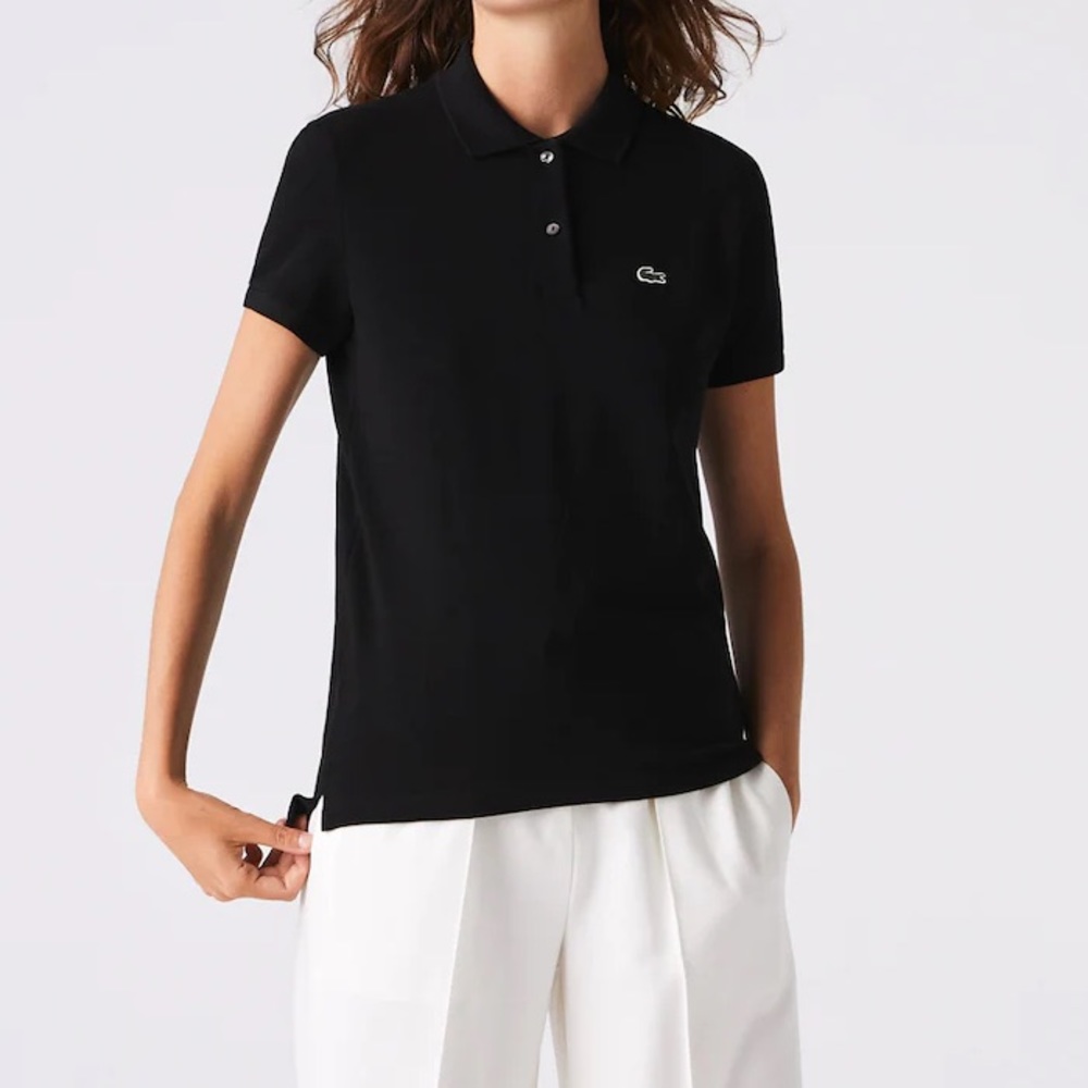 Lacoste Women’s Black Polo , Size 38